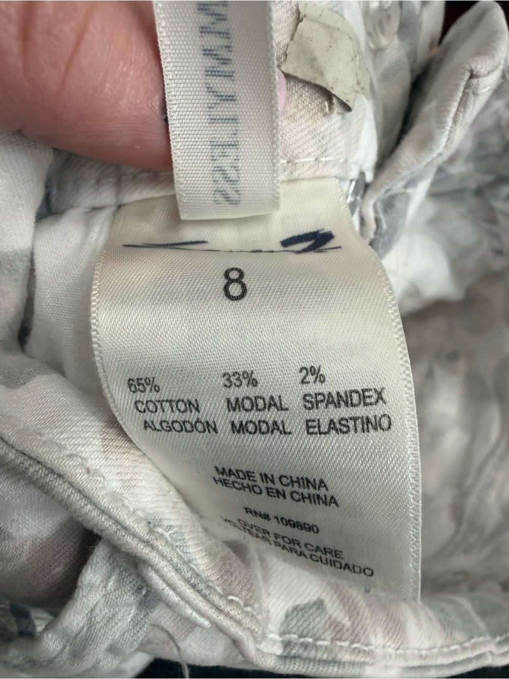 Seven 7 90’s Y2K Floral Print Women's Denim Shorts - White Blush trending mid - Picture 5 of 12